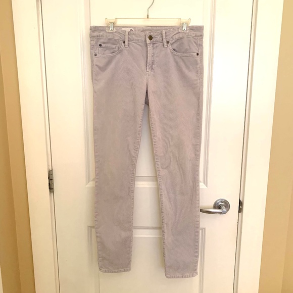 GAP 1969 Women Always Skinny Stretch Corduroys Light Grey Size 28R - Picture 1 of 11